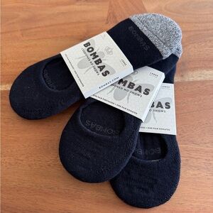 Bombas Men's No Show Socks - Navy and Gray